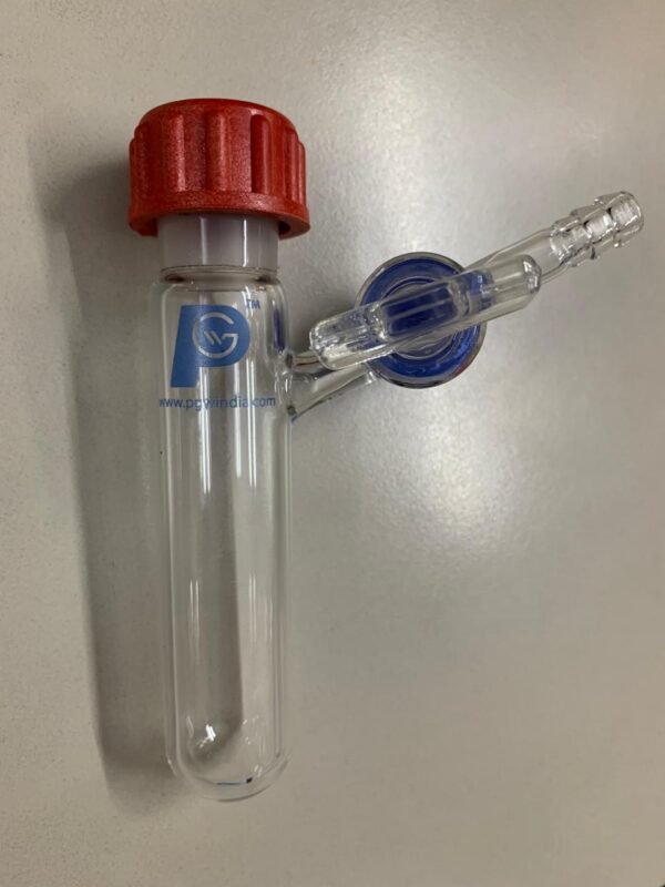 Schlenk Tube with Threaded Socket, Cap, Septa and Glass Stopcock