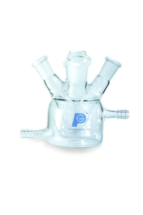 Pear Shape Electrochem Cell, Jacketed, 5 Neck