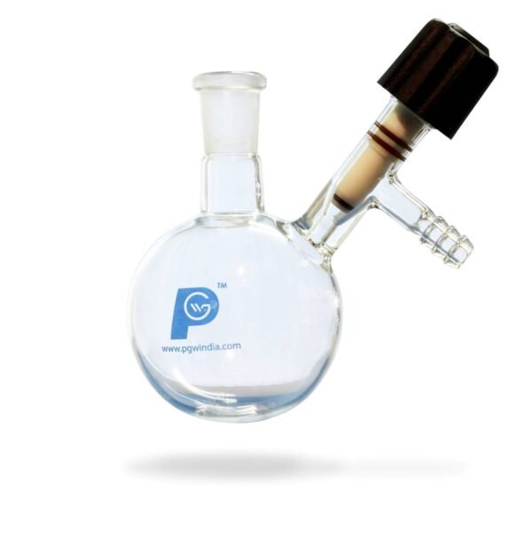 Schlenk Flask with Socket Joint and High Vacuum Valve