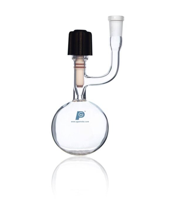 Schlenk Flask with High Vacuum Valve and Socket Joint